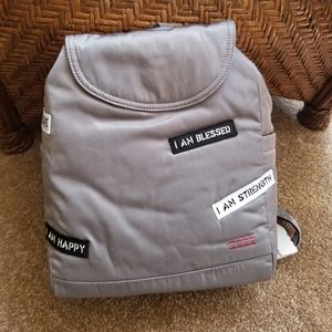 Peace love world gray backpack NWT